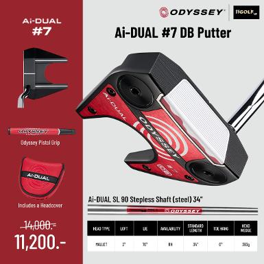 Ai-DUAL 7 DB Putter Shaft Odyssey Ai-DUAL SL 90 Stepless Steel 34 ด้วยพลังจากแผ่นอินเสิร์ต Ai-DUA
